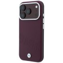 Etui BMW Sign Inclined Deboss Letters Mag Safe do i Phone 18 Pro Max / 17 Pro Max bordowy