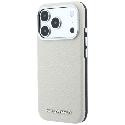 Etui Karl Lagerfeld Grained Elongated Logo Mag Safe do i Phone 18 Pro Max / 17 Pro Max beżowy