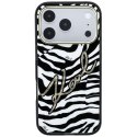 Etui Karl Lagerfeld IML Signature Zebra Glitter Mag Safe do i Phone 18 Pro / 17 Pro złoty