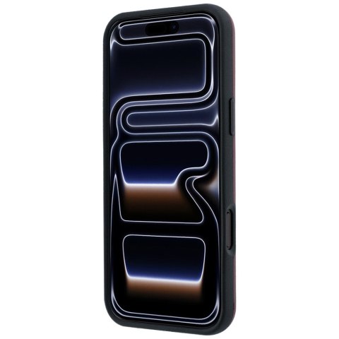 Etui Mercedes Leather 3D Mag Safe do i Phone 18 Pro / 17 Pro burgundowy