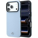 Etui Mercedes Leather Semi Wrap Wood Effect Mag Safe do i Phone 18 Pro / 17 Pro niebieski