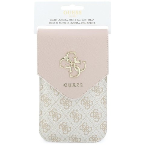 Torebka na telefon Guess Graines 4G & Classic Logos różowy