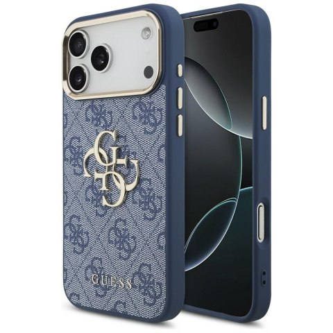 Etui Guess 4G Big 4G Classic Logo do i Phone 18 Pro Max / 17 Pro Max niebieski złoty