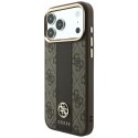 Etui Guess 4G with Stripe Round and Classic Logos Mag Safe do i Phone 18 Pro / 17 Pro brązowy