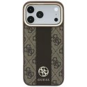 Etui Guess 4G with Stripe Round and Classic Logos Mag Safe do i Phone 18 Pro / 17 Pro brązowy