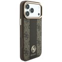 Etui Guess 4G with Stripe Round and Classic Logos Mag Safe do i Phone 18 Pro / 17 Pro brązowy