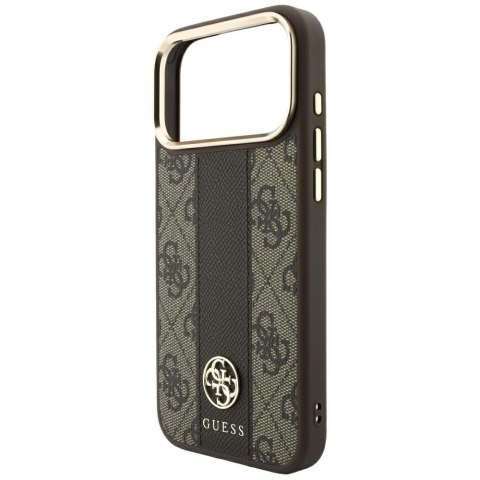 Etui Guess 4G with Stripe Round and Classic Logos Mag Safe do i Phone 18 Pro / 17 Pro brązowy