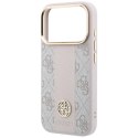 Etui Guess 4G with Stripe Round and Classic Logos Mag Safe do i Phone 18 Pro / 17 Pro różowy