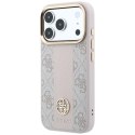 Etui Guess 4G with Stripe Round and Classic Logos Mag Safe do i Phone 18 Pro Max / 17 Pro Max różowy