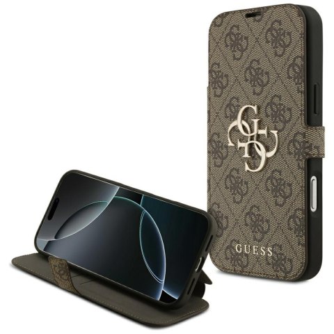 Etui Guess Book 4G Metal Logo do i Phone 18 Pro Max / 17 Pro Max brązowy