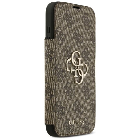 Etui Guess Book 4G Metal Logo do i Phone 18 Pro Max / 17 Pro Max brązowy