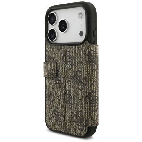 Etui Guess Book 4G Metal Logo do i Phone18 Pro / 17 Pro brązowy