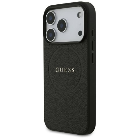 Etui Guess Grained Gold Ring Mag Safe do i Phone 18 Pro / 17 Pro czarny