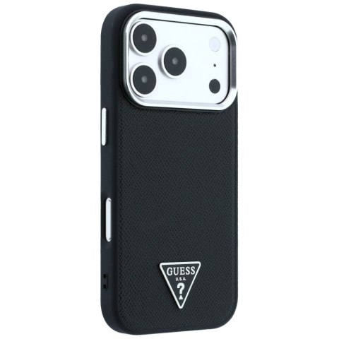 Etui Guess Grained Triangle Logo Mag Safe do i Phone 18 Pro Max / 17 Pro Max czarny