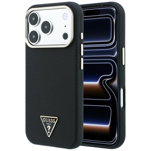 Etui Guess Kevlar Triangle Logo Mag Safe do i Phone 18 Pro / 17 Pro czarny