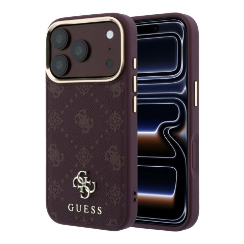 Etui Guess Peony 4G Small Logo Mag Safe do i Phone 18 Pro / 17 Pro burgundowy