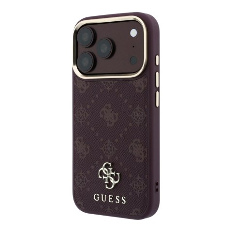 Etui Guess Peony 4G Small Logo Mag Safe do i Phone 18 Pro / 17 Pro burgundowy
