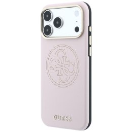 Etui Guess Perforated 4G Gold Logo Magsafe do i Phone 18 Pro / 17 Pro różowy