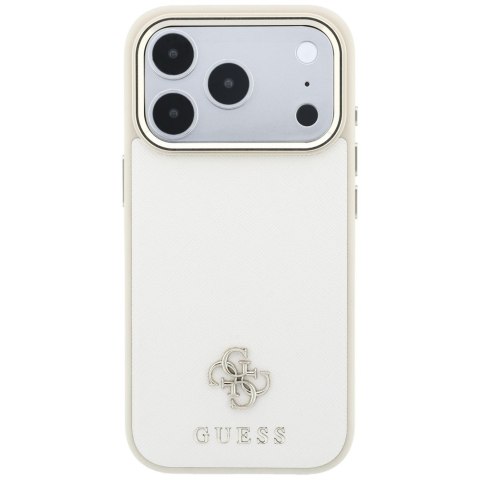 Etui Guess Saffiano Small 4G & Classic Logo Mag Safe do i Phone 18 Pro Max / 17 Pro Max beżowy