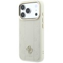 Etui Guess Stripe Peony 4G Logo Mag Safe do i Phone 18 Pro / 17 Pro beżowy