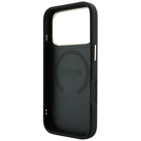 Etui Guess Stripe Peony 4G Logo Mag Safe do i Phone 18 Pro Max / 17 Pro Max czarny
