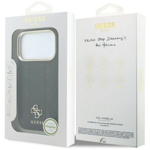 Etui Guess Stripe Peony 4G Logo Mag Safe do i Phone 18 Pro Max / 17 Pro Max czarny