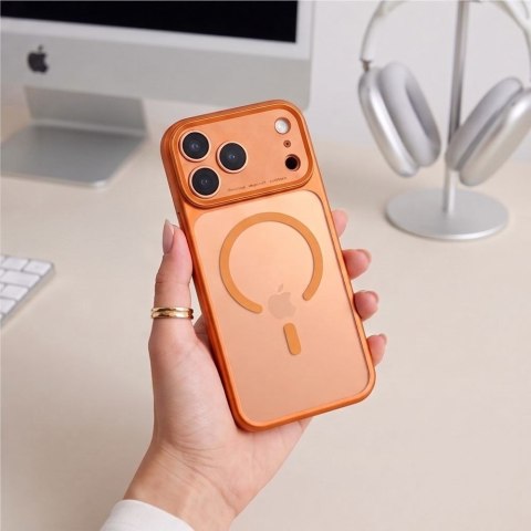 Tech-Protect MagPrime MagSafe CC iPhone 17 Pro / 18 Pro matowy kosmiczny pomarańczowy