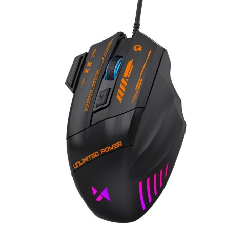 Mysz przewodowa Wozinsky WMGK-1179W gamingowa optyczna 7200 DPI z podświetleniem - czarna