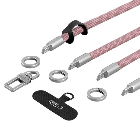 Tech-Protect C10S Rope Crossbody & Wrist brudny róż/tytanowy