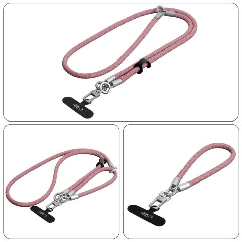 Tech-Protect C10S Rope Crossbody & Wrist brudny róż/tytanowy