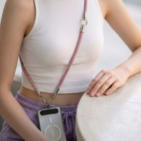Tech-Protect C10S Rope Crossbody & Wrist brudny róż/tytanowy