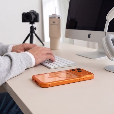 Tech-Protect MagPeak MagSafe CC iPhone 17 Pro / 18 Pro kosmiczny pomarańczowy/bezbarwne