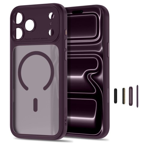 Tech-Protect MagPeak MagSafe CC iPhone 17 Pro Max / 18 Pro Max matowe ciemnowiśniowe