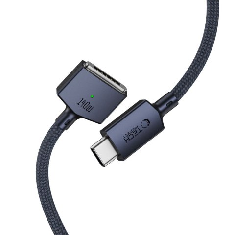 Kabel Tech-Protect MMC01 UltraBoost Magnetic MacBook USB-C do MagSafe 3 140W 300cm ciemnogranatowy