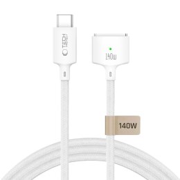 Kabel Tech-Protect MMC01 UltraBoost Magnetic MacBook USB-C do MagSafe 3 140W 300cm biały