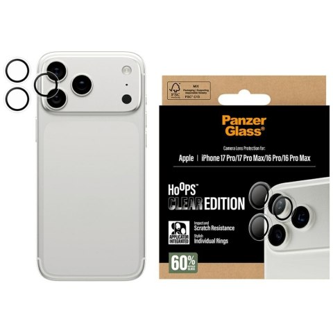 Szkło hartowane na obiektyw Panzer Glass Hoops do i Phone 17 Pro / 17 Pro Max / 16 Pro / 16 Pro Max