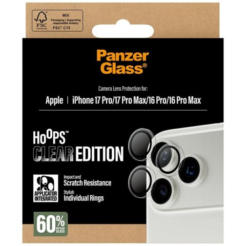 Szkło hartowane na obiektyw Panzer Glass Hoops do i Phone 17 Pro / 17 Pro Max / 16 Pro / 16 Pro Max