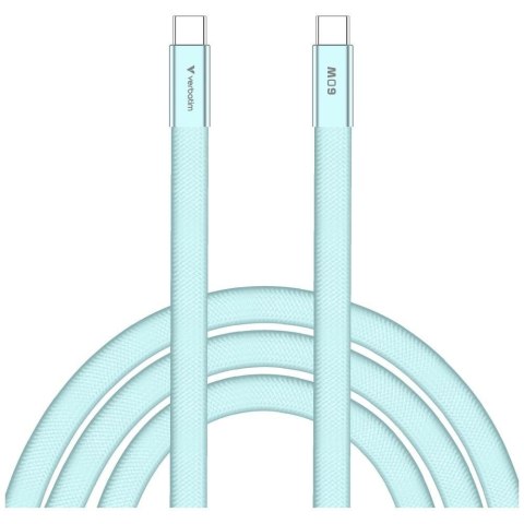 Kabel Verbatim Sync & Charge Soft Touch USB-C do USB-C 60W PD3.0 120cm niebieski 30273