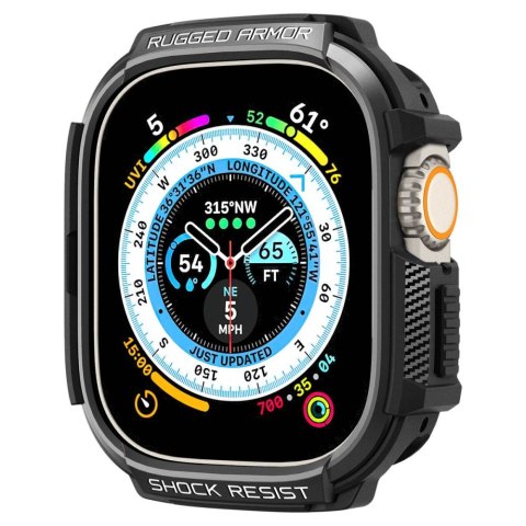 Etui SPIGEN Rugged Armor Apple Watch ULTRA 1 / 2 (49 Mm) matowy czarny