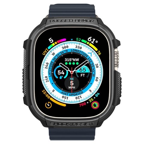 Etui SPIGEN Rugged Armor Apple Watch ULTRA 1 / 2 (49 Mm) matowy czarny