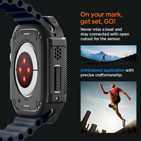 Etui SPIGEN Rugged Armor Apple Watch ULTRA 1 / 2 (49 Mm) matowy czarny