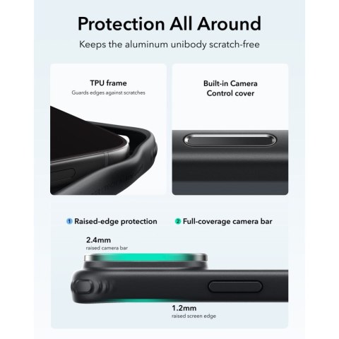 ESR Classic Hybrid Kickstand MAGSAFE iPhone 17 PRO MAX / 18 PRO MAX przeźroczysty / czarny
