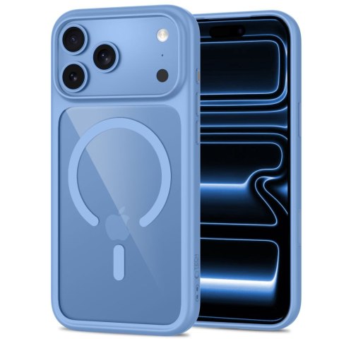 Etui TECH-PROTECT Magone MAGSAFE CC + Glass 2-pack iPhone 17 PRO MAX / 18 PRO MAX jasnoniebieski / przeźroczysty