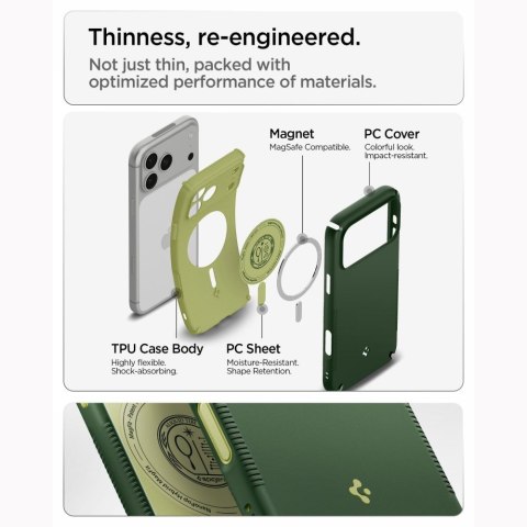 Etui spigen nano pop hybrid magsafe iphone 17 pro / 18 pro avo green