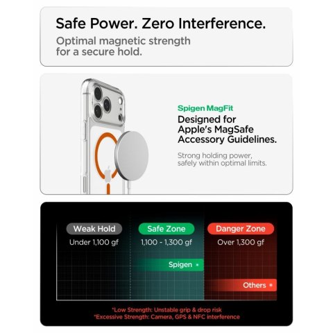 Etui spigen ultra hybrid magsafe iphone 17 pro / 18 pro clear/orange