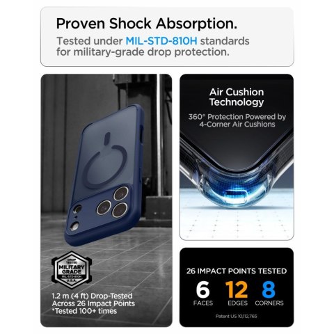 Etui spigen ultra hybrid magsafe iphone 17 pro / 18 pro frost deep blue