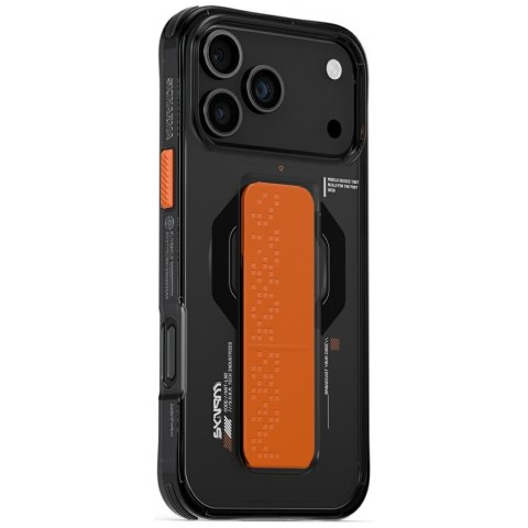Etui Skinarma haxa do iphone 17 pro max magnetic charging + grip stand grafitowy