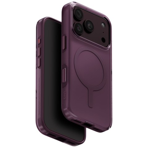 Etui uniq clario do iphone 18 pro / 17 pro magclick charging eco fioletowy