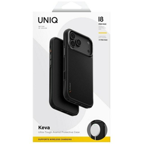 Etui UNIQ Keva do iPhone 18 Pro Max / 17 Pro Max Magclick Charging czarny