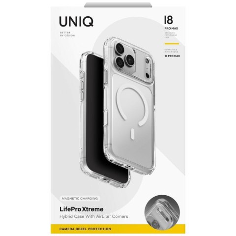 Etui UNIQ LifePro Xtreme do iPhone 18 Pro Max / 17 Pro Max Magclick Charging przezroczysty